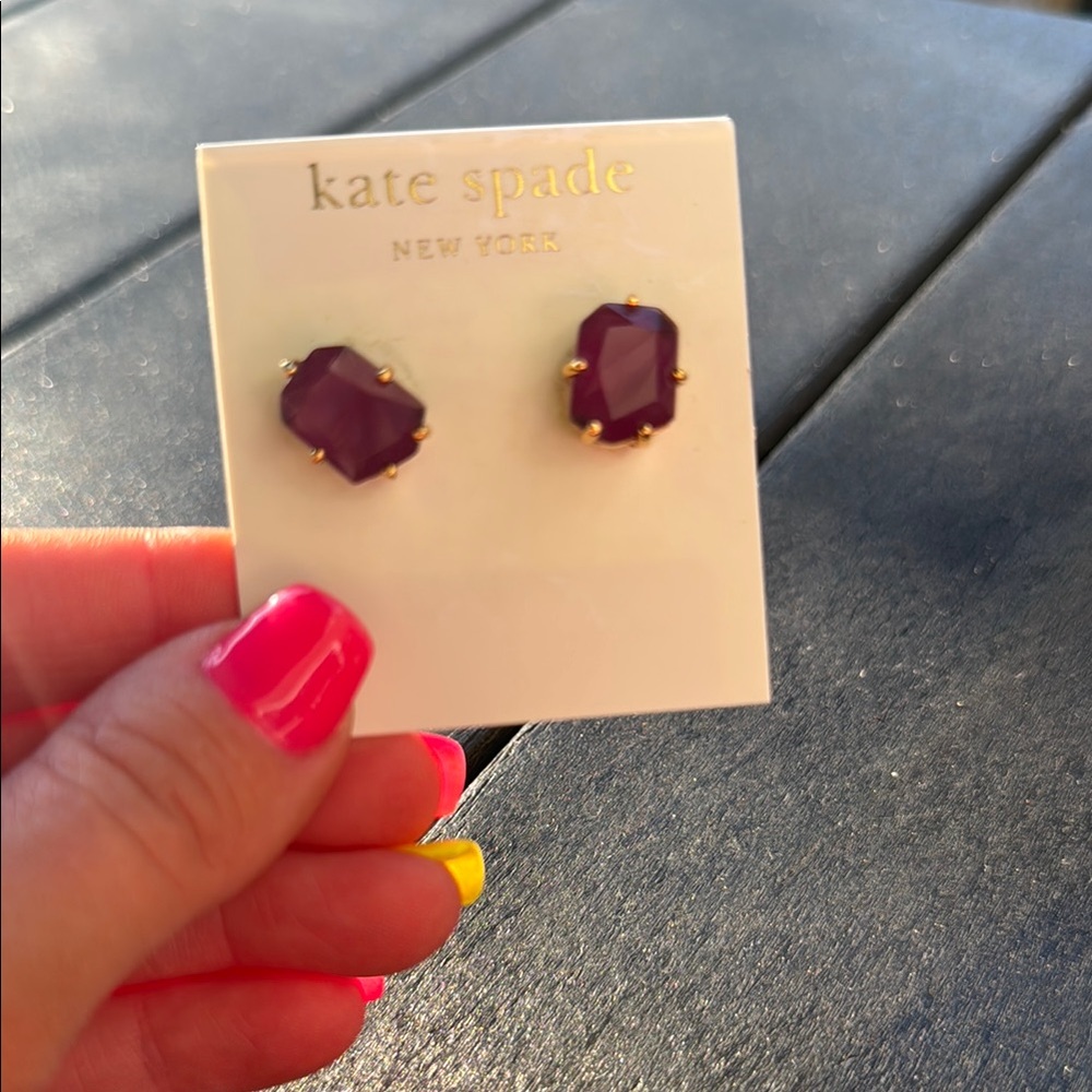 Kate Spade Purple Crystal Stud Jewelry